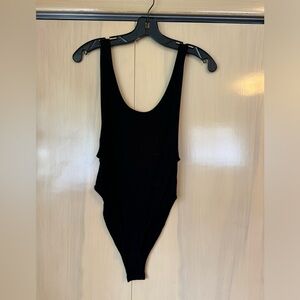 Aerie Black Low Back Bodysuit Tank XS